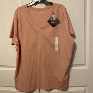 Top, Short Sleeve - Light Camel Color